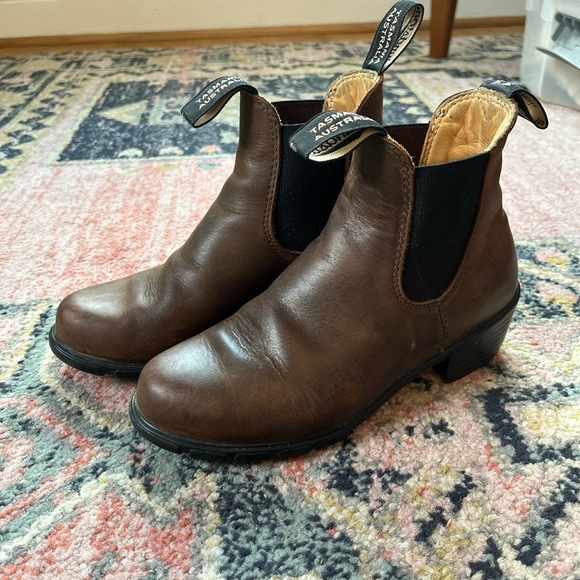 Blundstone 1673 Leather Chelsea Boots Pull On Round Toe Casual Brown 6.5 - Picture 11 of 11